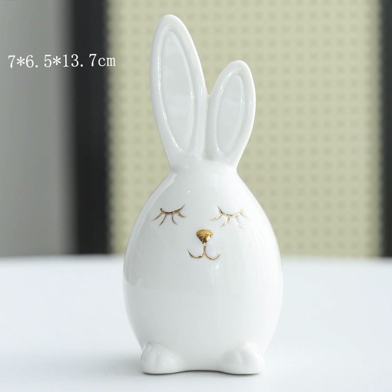 Decorative Ceramic Bunny Figurine Kalsten