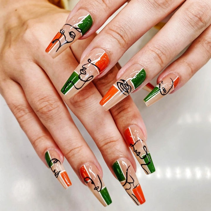 Creative line design artificial nails Kalsten