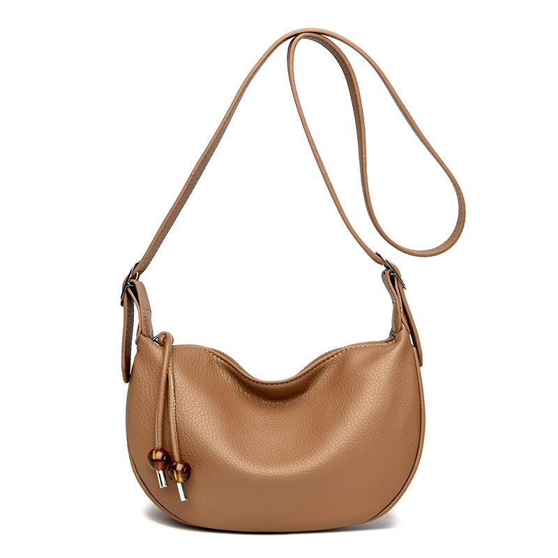 Casual Textured Leather Sling Bag Kalsten