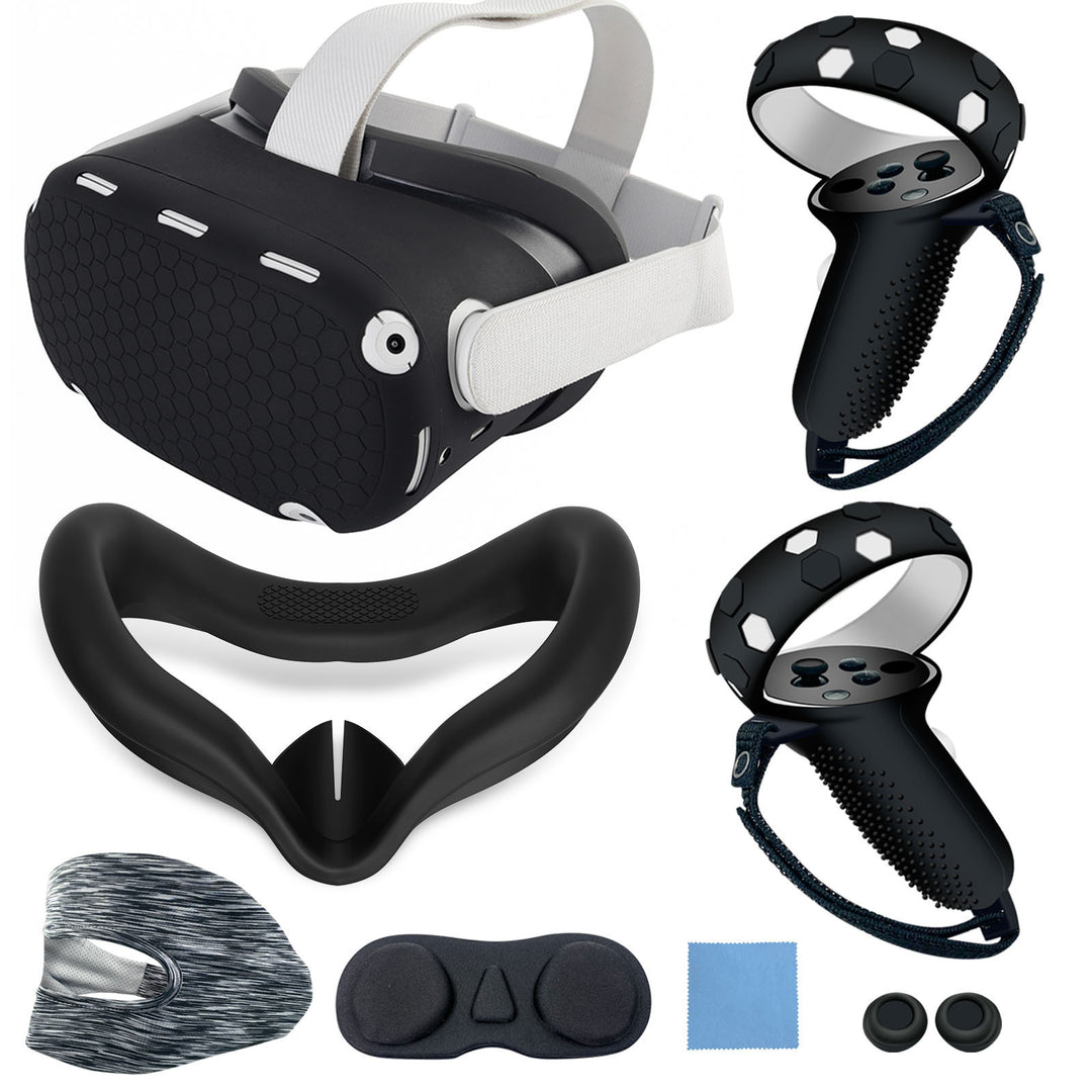 VR headset with ergonomic holding bracket and protective cover Kalsten