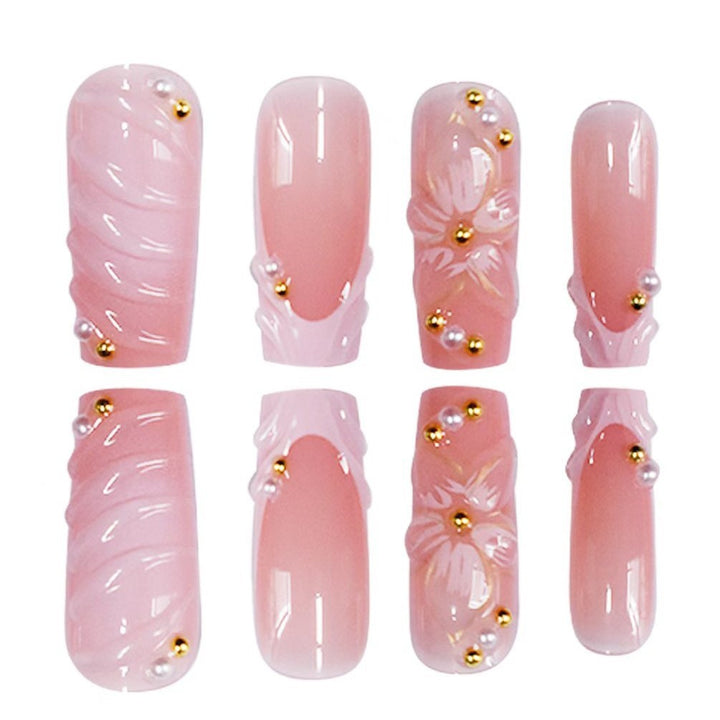 Ornate Floral Press-On Nail Set Kalsten