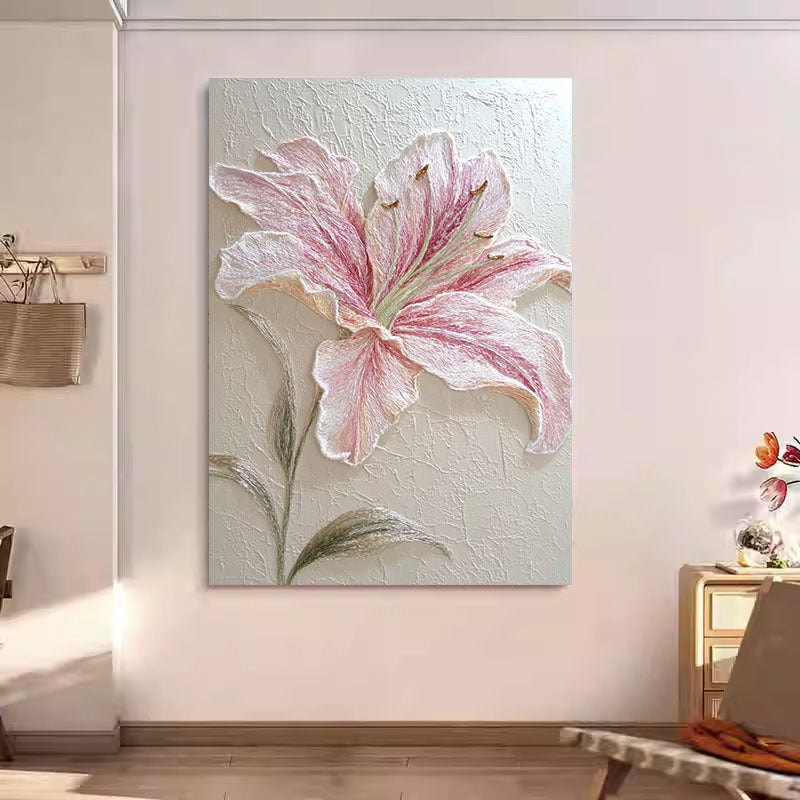 Textured Floral Canvas Art for Interiors