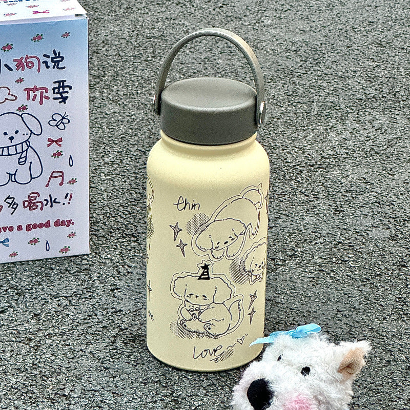 Women’s insulated drinking bottle with funny cat design Kalsten