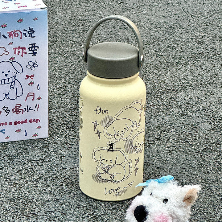 Women’s insulated drinking bottle with funny cat design Kalsten