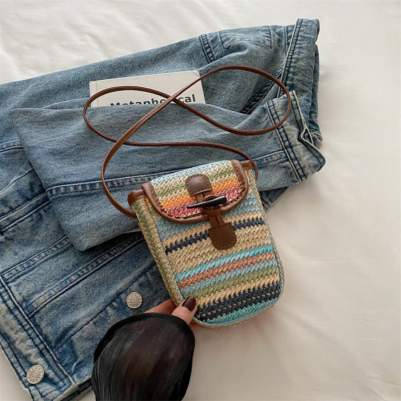 Colorful Woven Crossbody Bag Kalsten