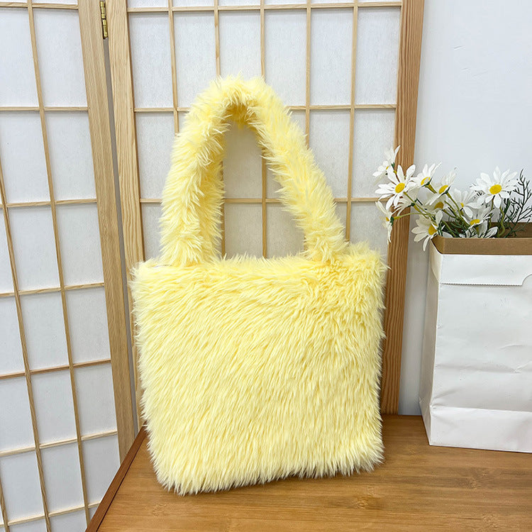 Cozy Faux Fur Tote Bag
