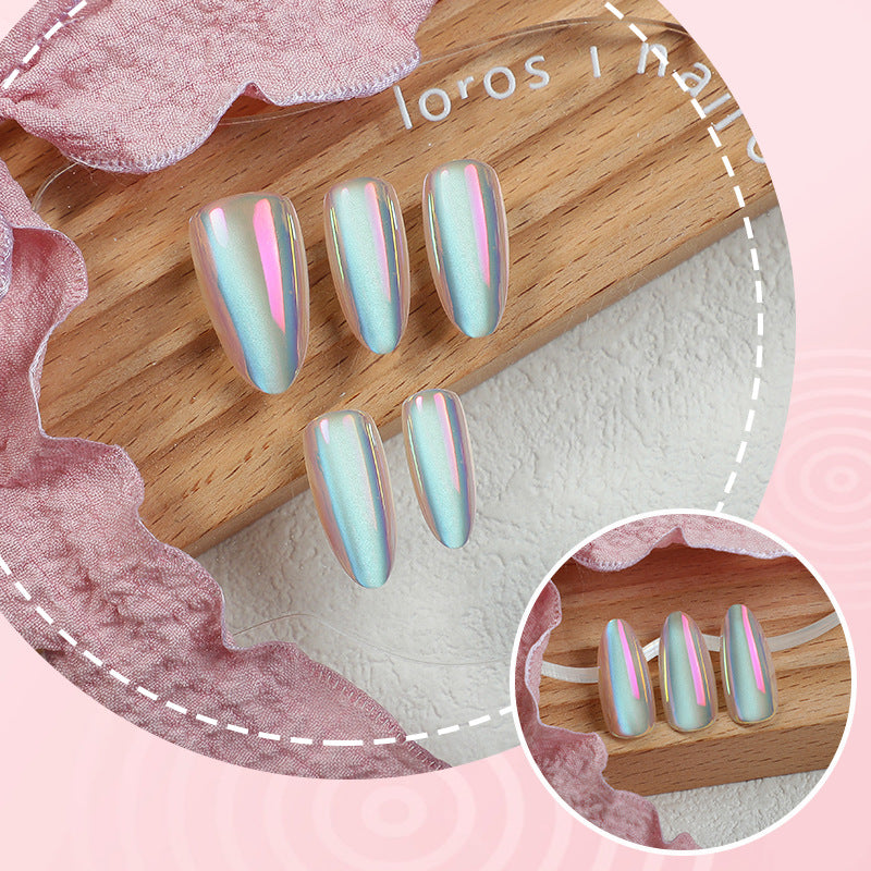 Iridescent Press-On Nail Art Set