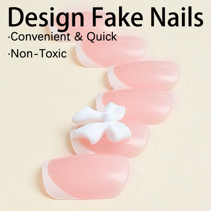 Elegant French Tip Press-On Nails Kalsten