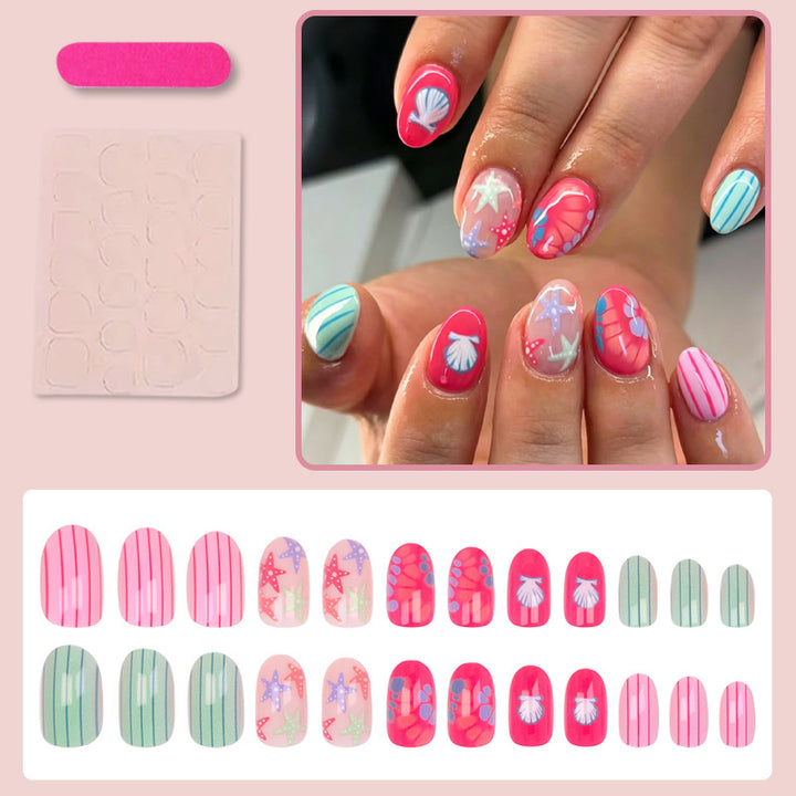 Artificial nails with maritime motifs Kalsten