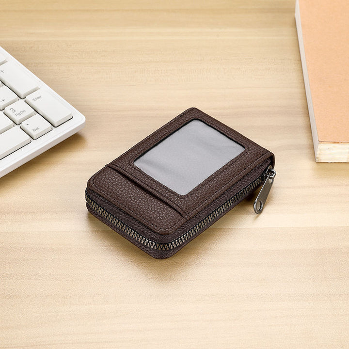 Premium Leather Zippered Cardholder