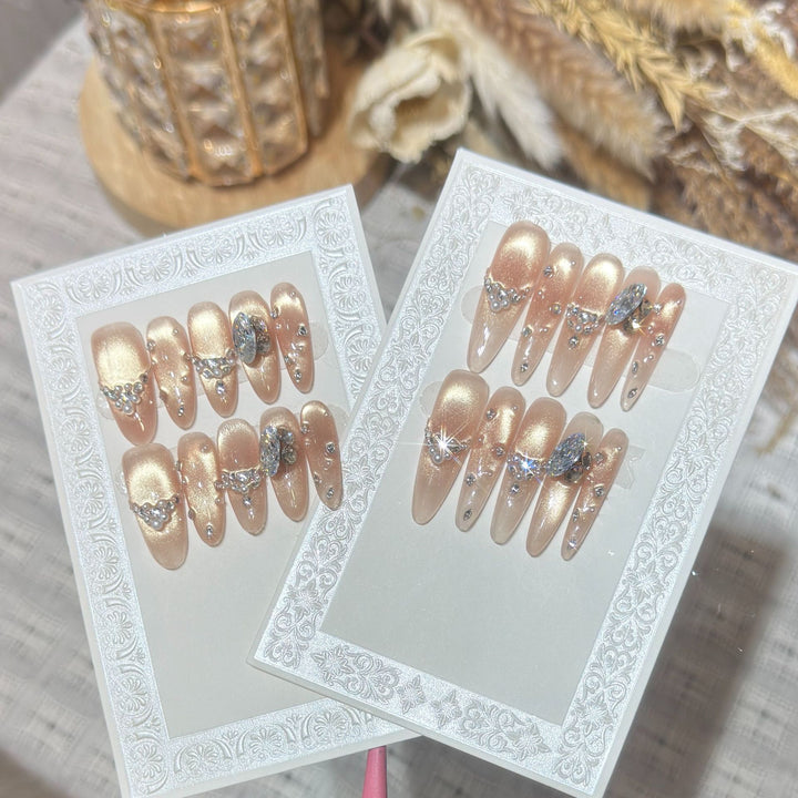 Artistic Stiletto Press-On Nail Set with Charming Patterns Kalsten