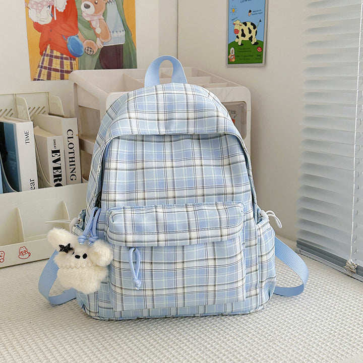 Stylish Checkered Pattern Backpack Kalsten