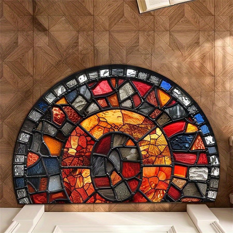 Stained Glass Sunflower Welcome Mat Kalsten