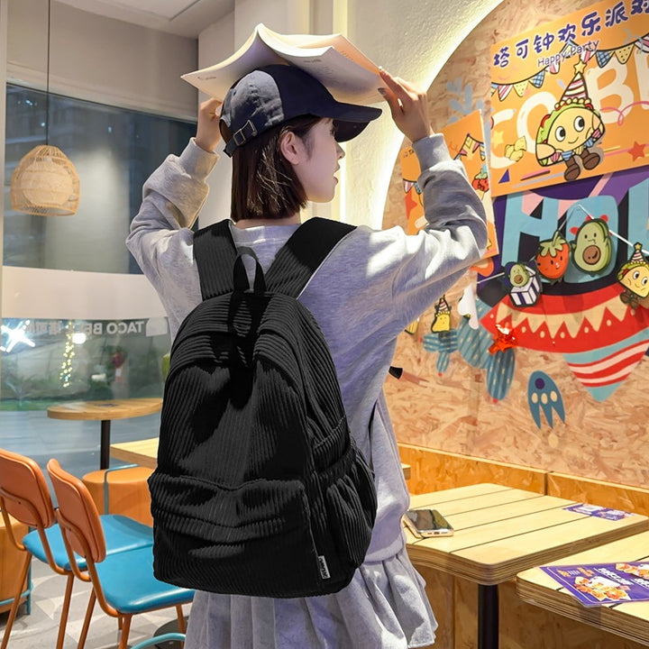 Textured Corduroy Backpack Kalsten