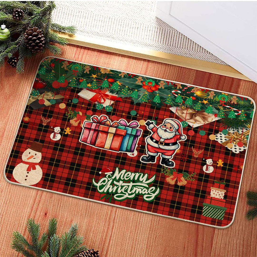 Christmas-Themed Cat Design Welcome Mat Kalsten
