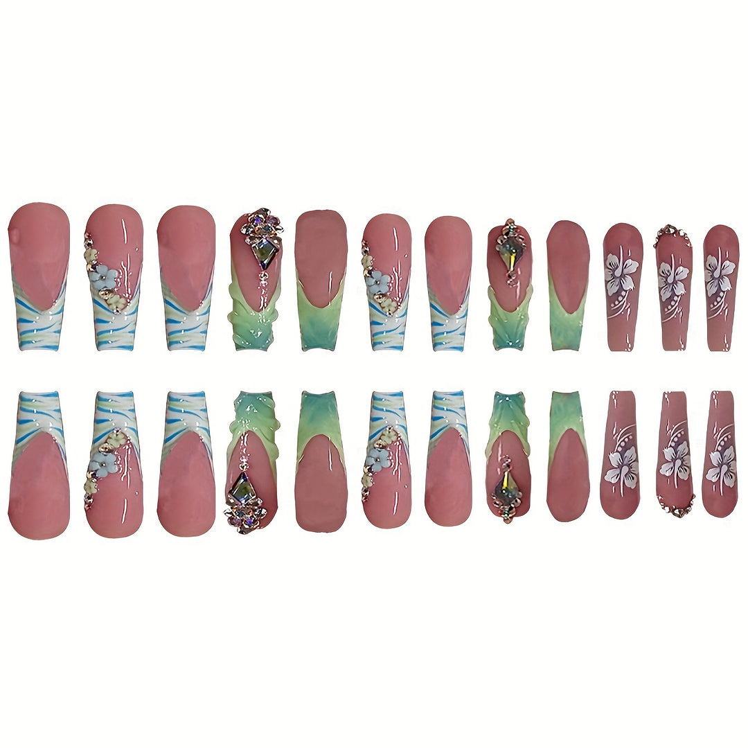 Glamorous Decorative Acrylic Nail Enhancements Kalsten
