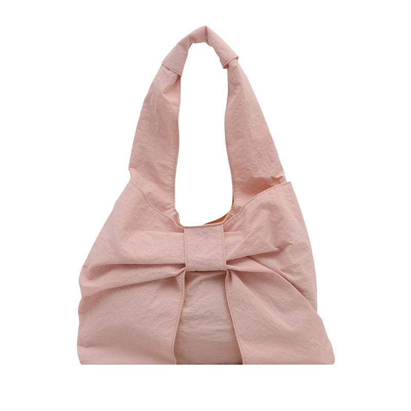 Bow Accent Fabric Tote Bag Kalsten