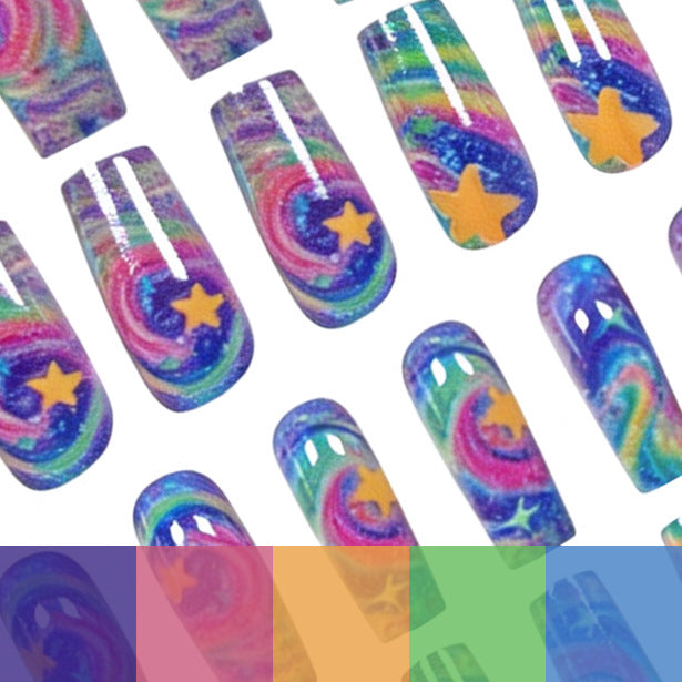 Artistic Glittery Nail Art Enhancements Kalsten