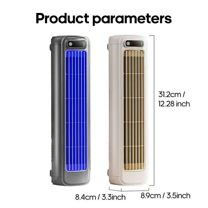Unisex One Size Rechargeable Slim Portable Tower Fan with USB Charger, Battery Operated, Adjustable Louvers, Variable Airflow, LED Display Kalsten