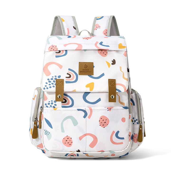 Playful Patterned Multi-Compartment Backpack Kalsten
