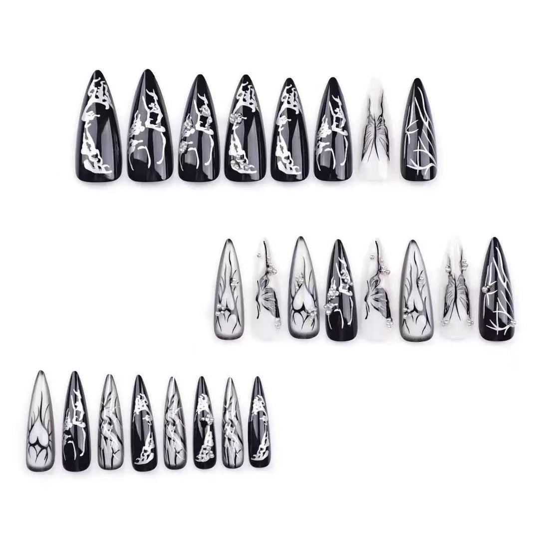 Artistic Stiletto Nail Art
