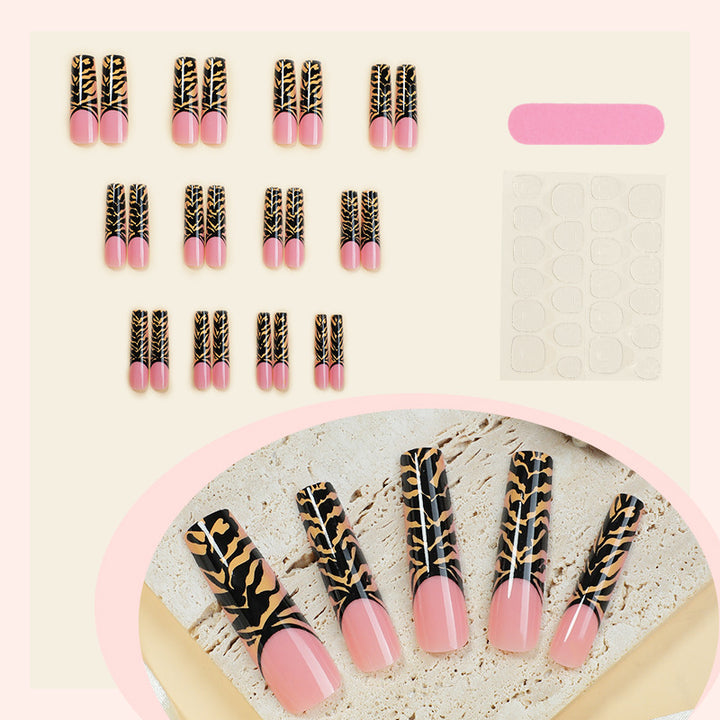 Creative nail art set with stylish animal pattern Kalsten