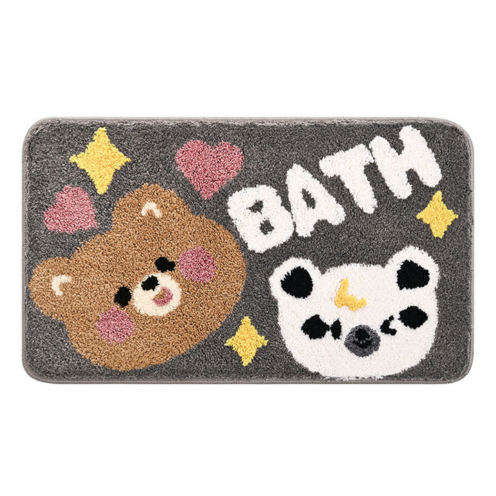 Cartoon Bear Design Bath Mat Kalsten