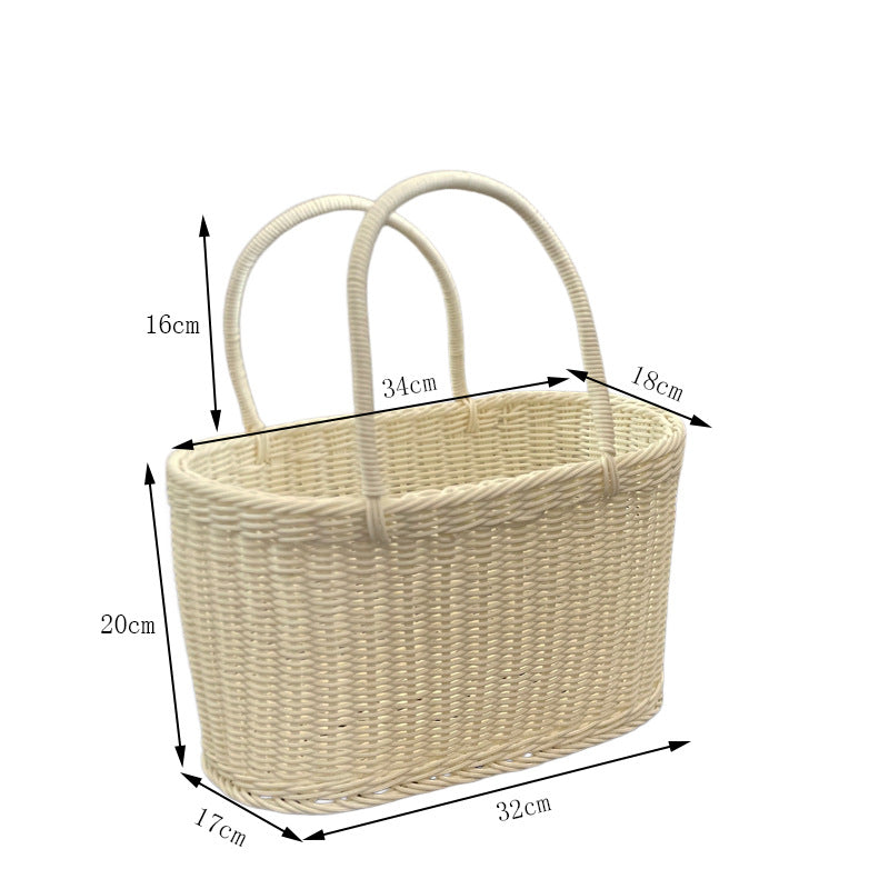 Handcrafted Woven Storage Basket with Liner Kalsten