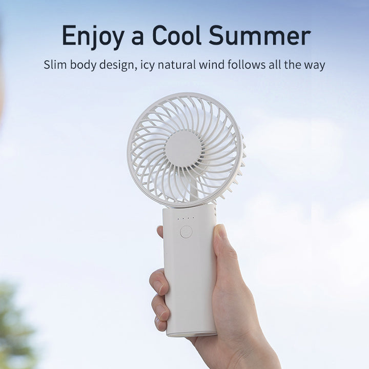 Unisex nan compact foldable rechargeable handheld fan with quiet brushless motor Kalsten