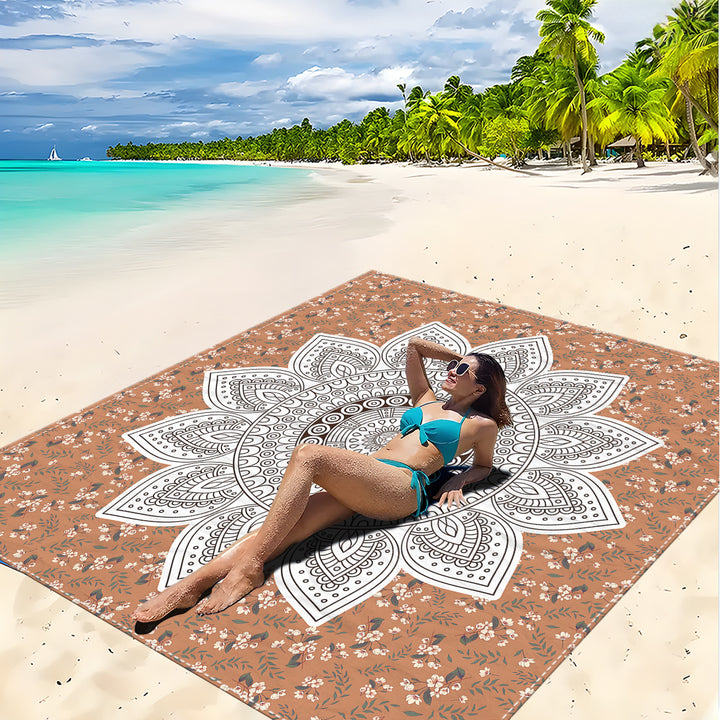 Mandala Design Beach Mat Kalsten