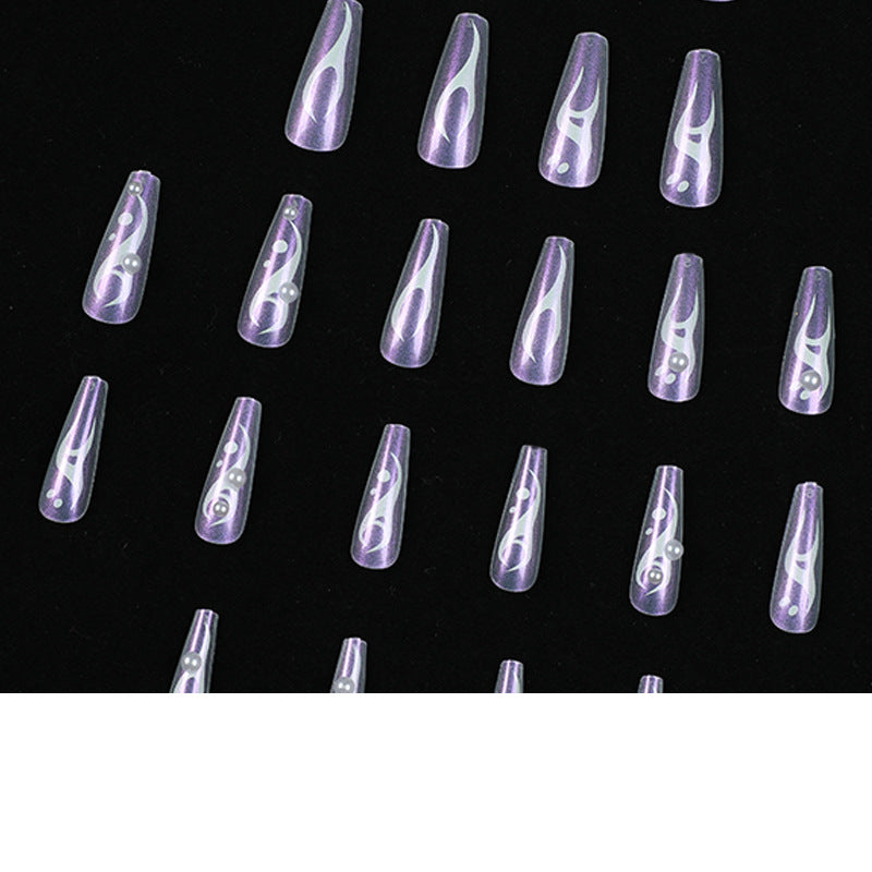 Artful Gel Nails with Holographic Accents Kalsten