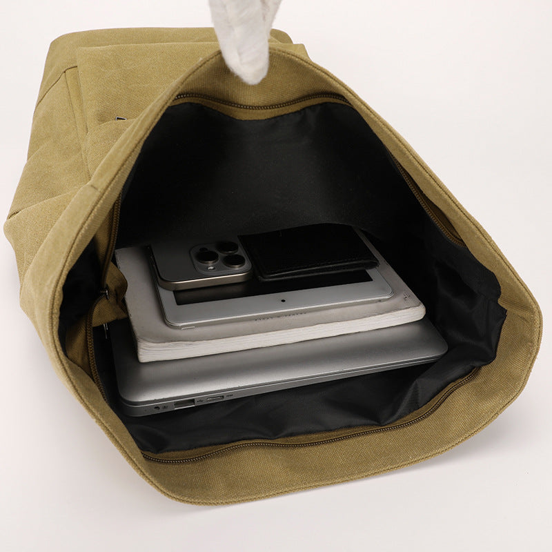 Roll-Top Canvas Backpack