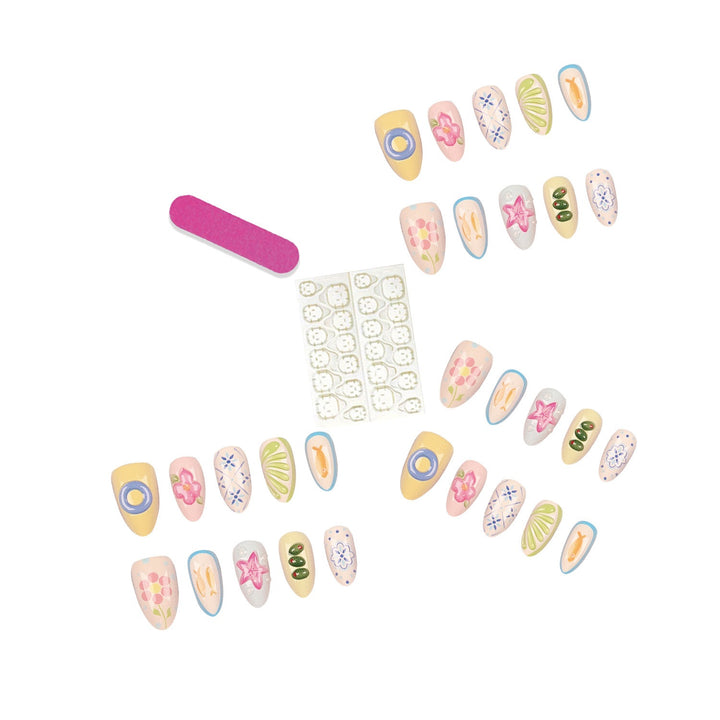 Artistic Decorative Press-On Nail Set