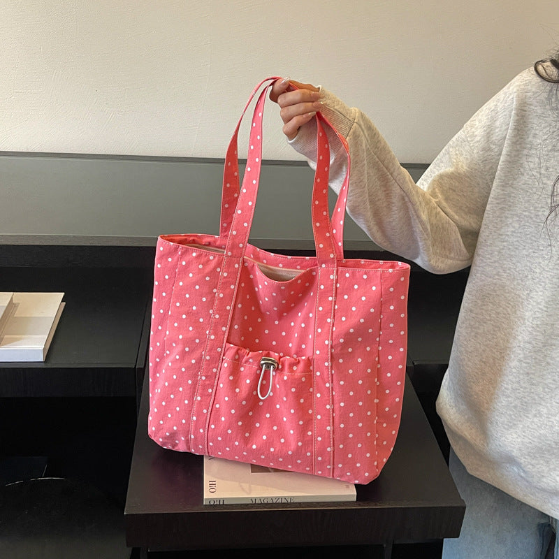 Versatile Polka Dot Tote Bag