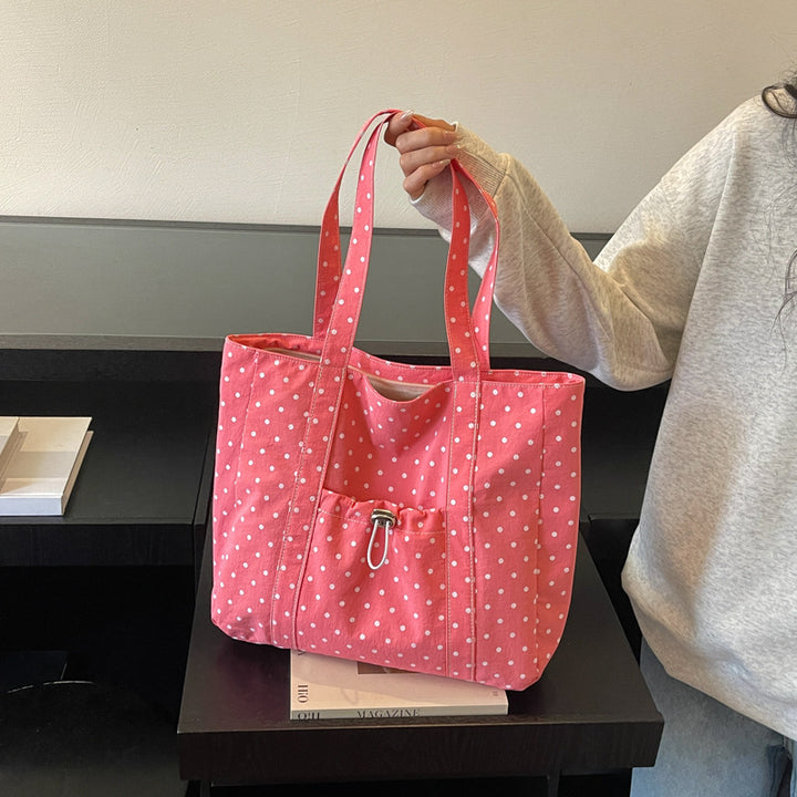 Versatile Polka Dot Tote Bag