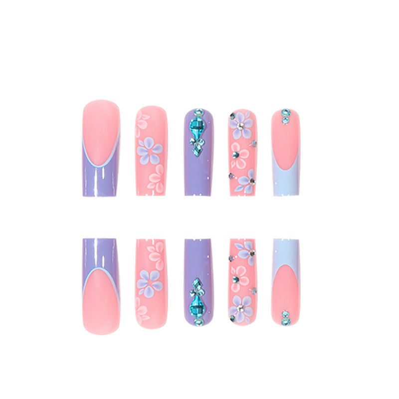 Decorative Floral Nail Art Press-On Nails Kalsten