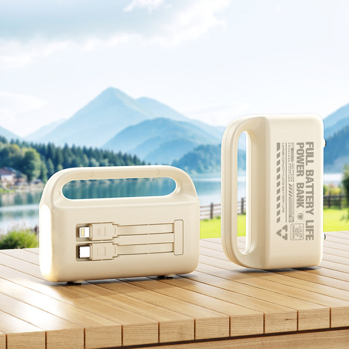 Portable power bank with ergonomic grip and integrated charging ports Kalsten
