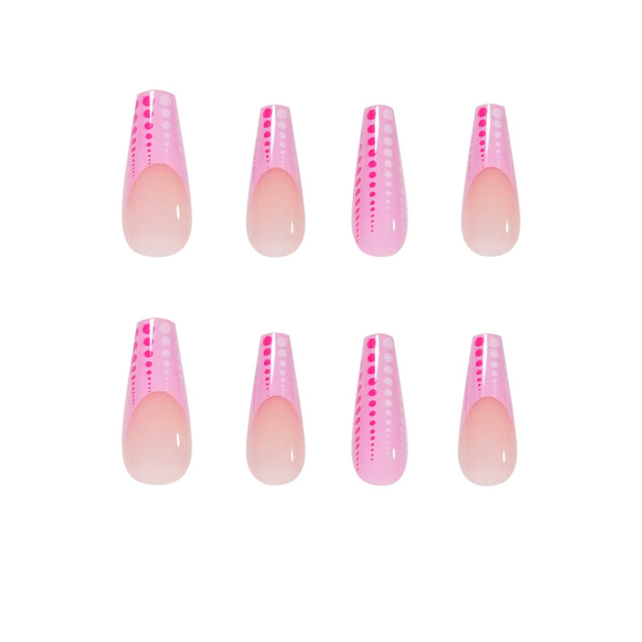 Artful Nail Art with Gradient and Dot Design Kalsten