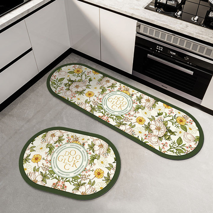 Floral-Patterned Kitchen Comfort Mat Kalsten