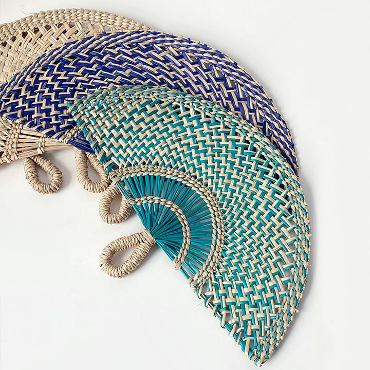 Ladies hand-woven fan made of natural material Kalsten