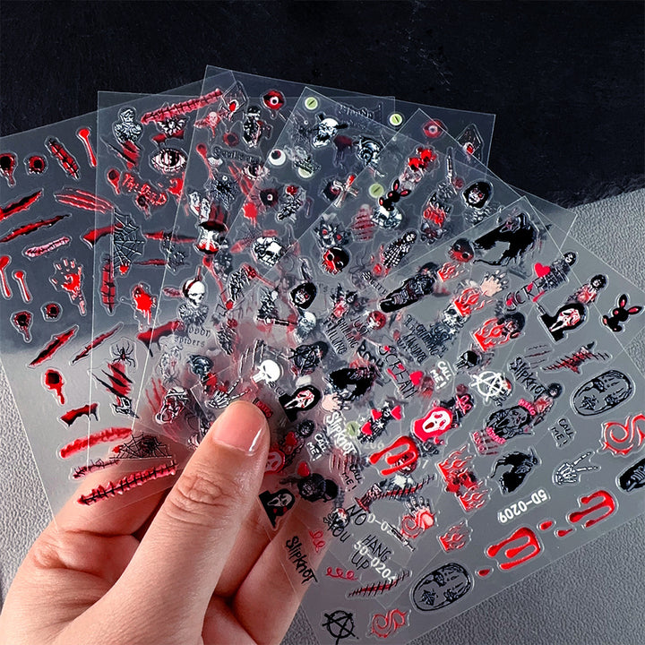 Horror-Inspired Nail Art Stickers