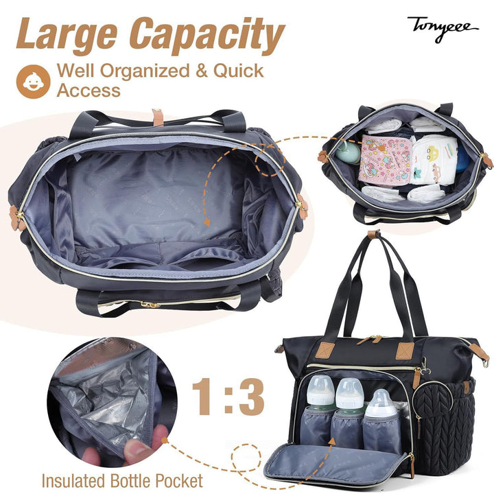 Versatile Multi-Pocket Diaper Bag Kalsten