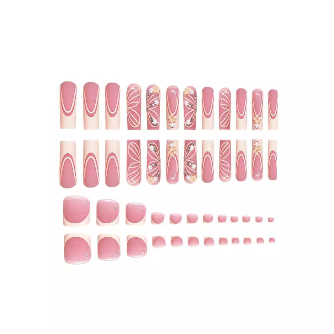 Floral Artisan Nail and Toe Set Kalsten