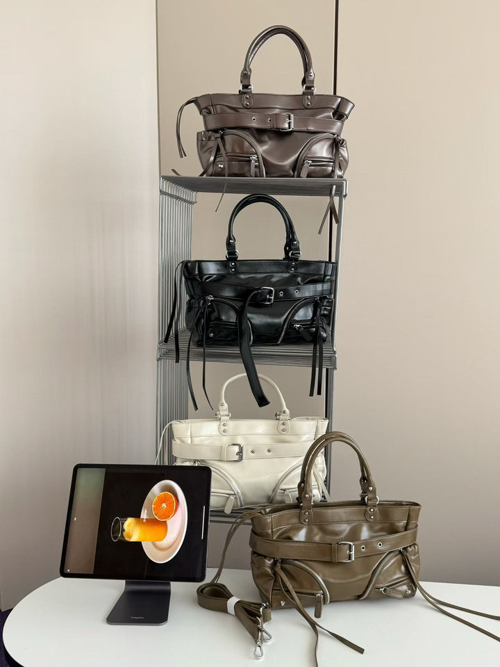 Structured Leather Handbag