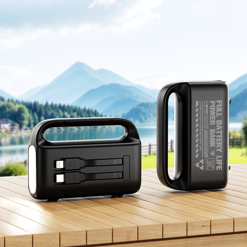 Portable power bank with integrated cable and ergonomic design Kalsten