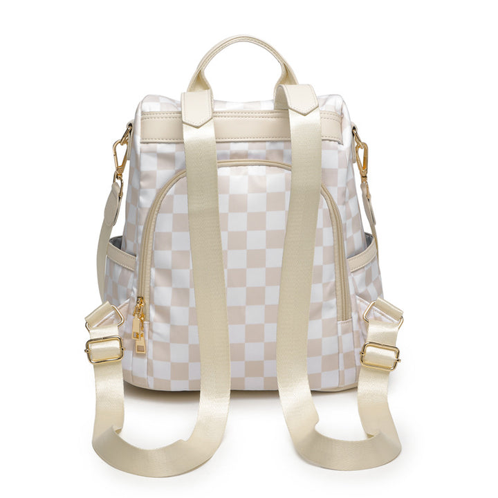 Stylish Checkered Backpack Kalsten
