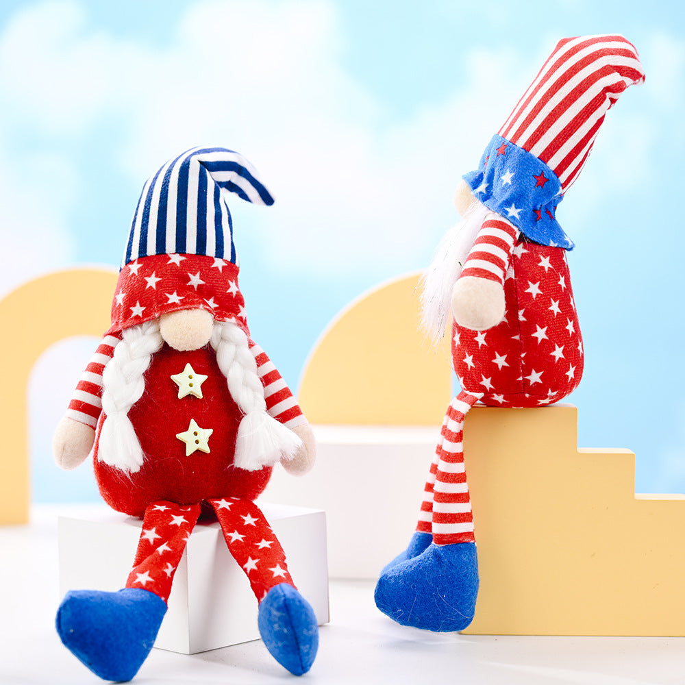 Decorative Patriotic Gnome Figurine Kalsten