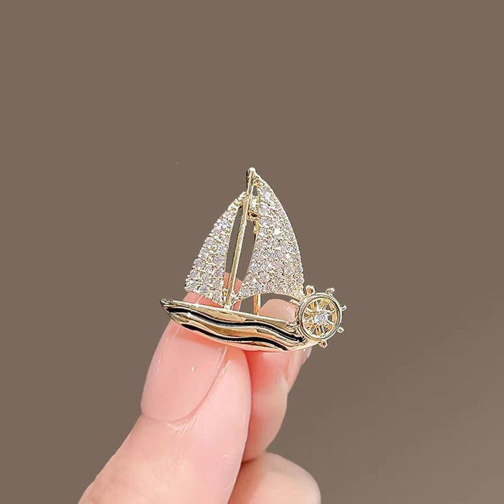 Elegant Sailboat Brooch Kalsten