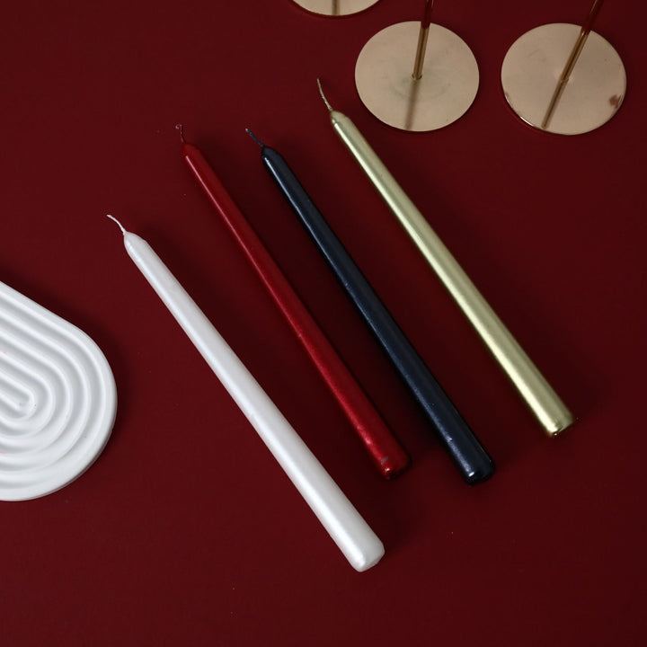 Long-Length Slim Dripless Dinner Taper Candle Pair with Cotton Core