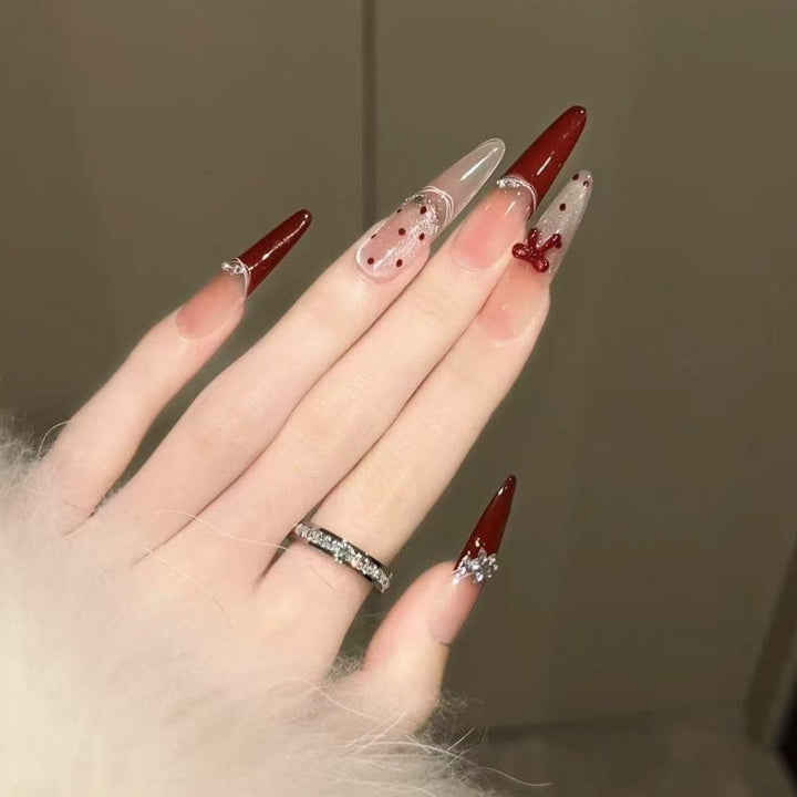 Festive Themed Stiletto Press-On Nails